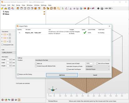 Рис.12. Импорт модели в NetFabb